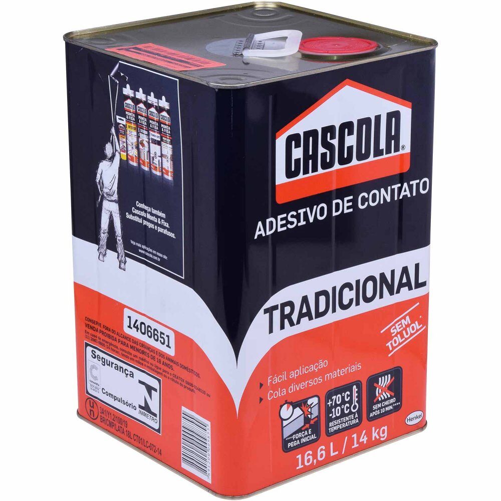 Alternative view of Cascola Tradicional s/ Toluol 14 kg -Lata