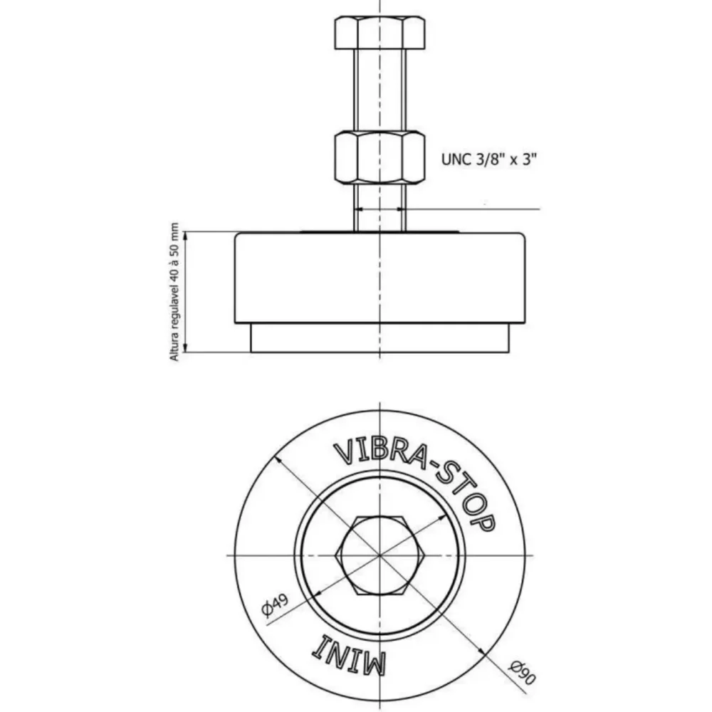 Alternative view of Amortecedor Vibra Stop Mini – 3/8″