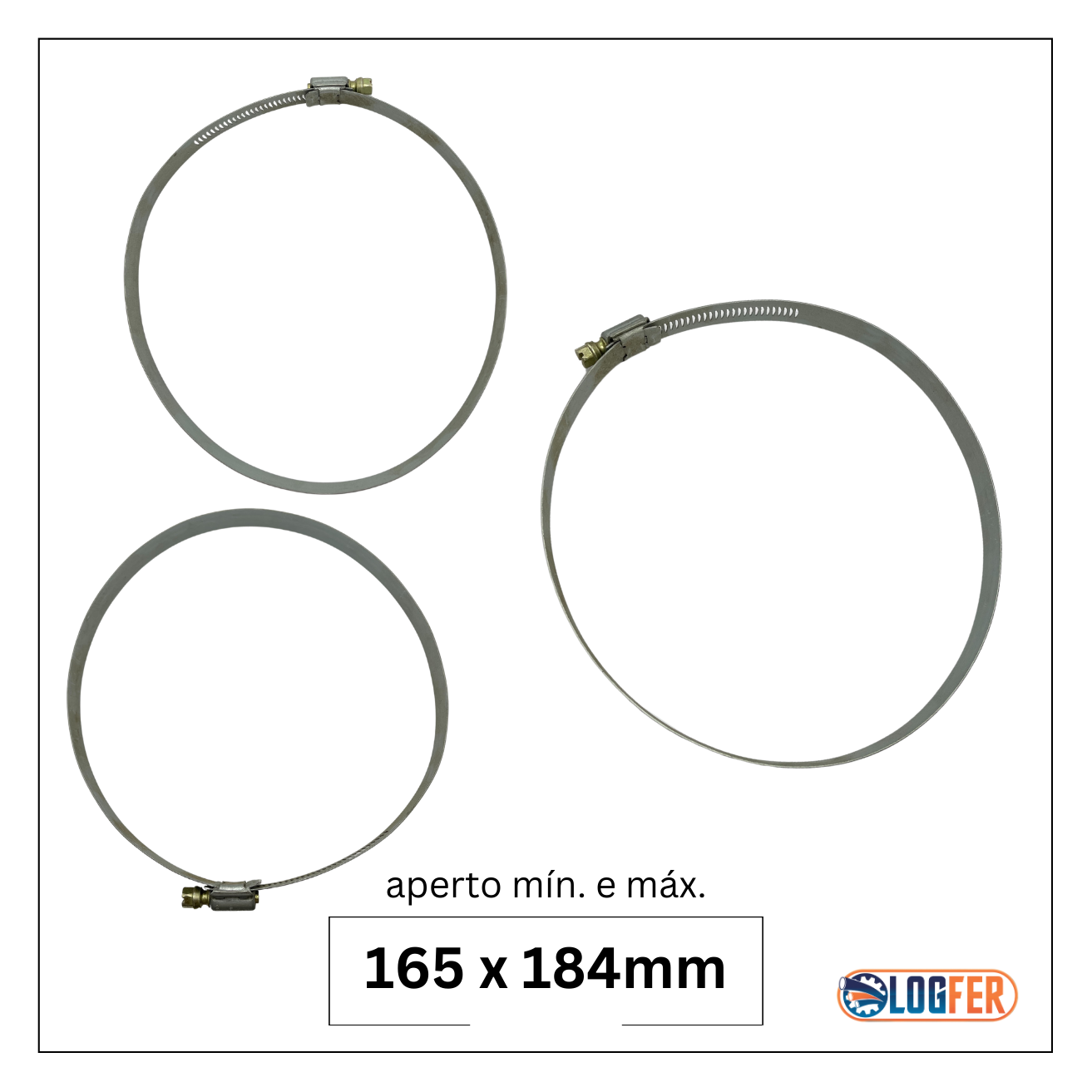 abraçadeira flexil carbono 165x184mm