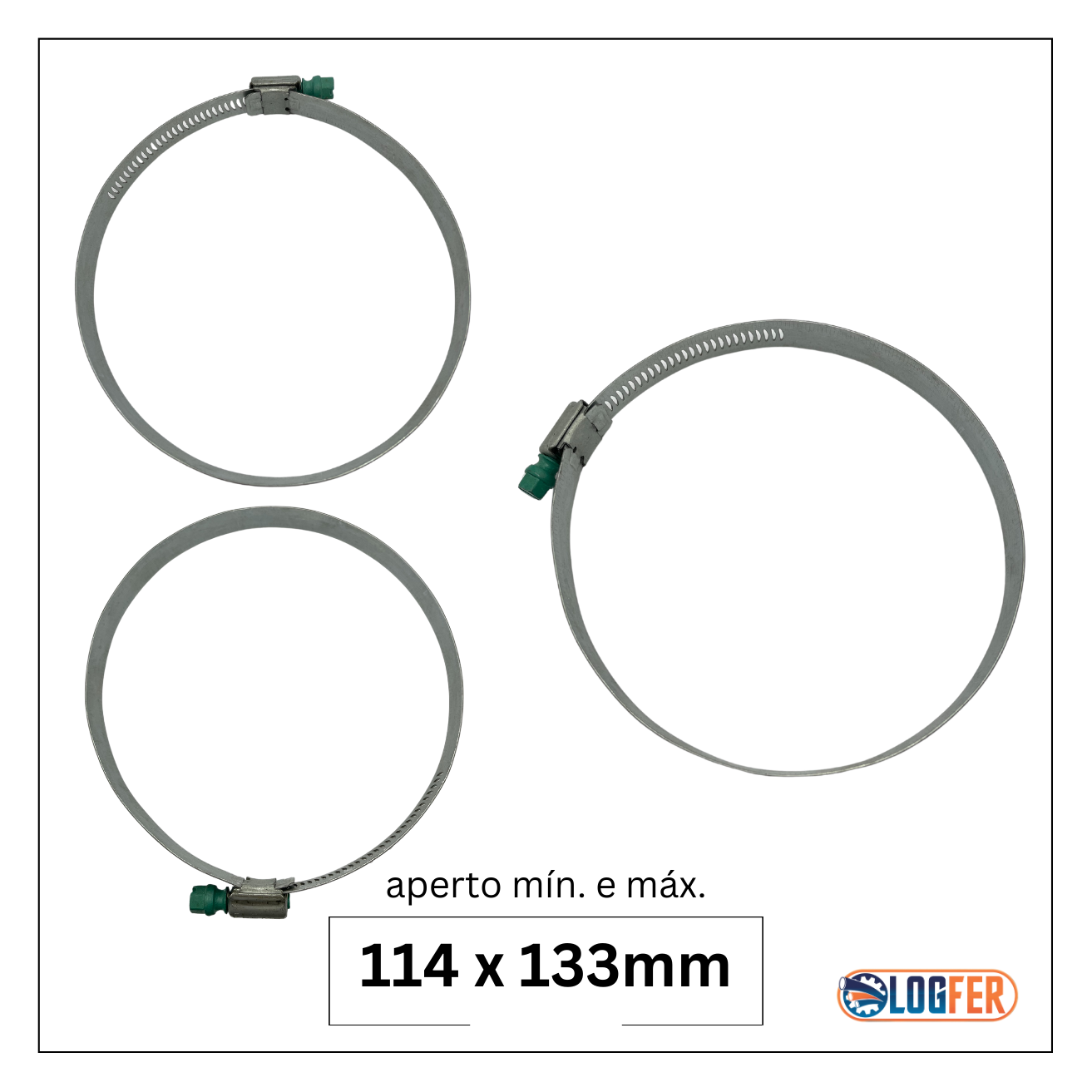abraçadeira flexil carbono 114x133mm