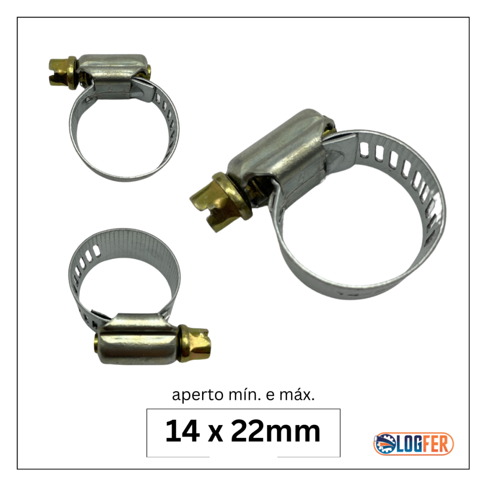 Alternative view of Abraçadeira Flexil Aço Carbono 14x22mm