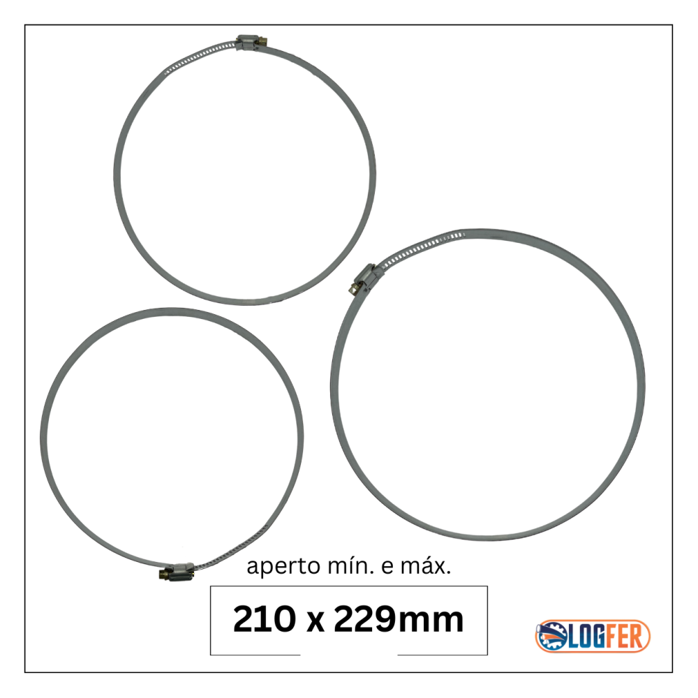 abraçadeira flexil carbono 210x229mm