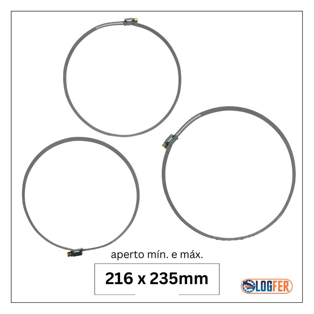 abraçadeira flexil carbono 216x235mm