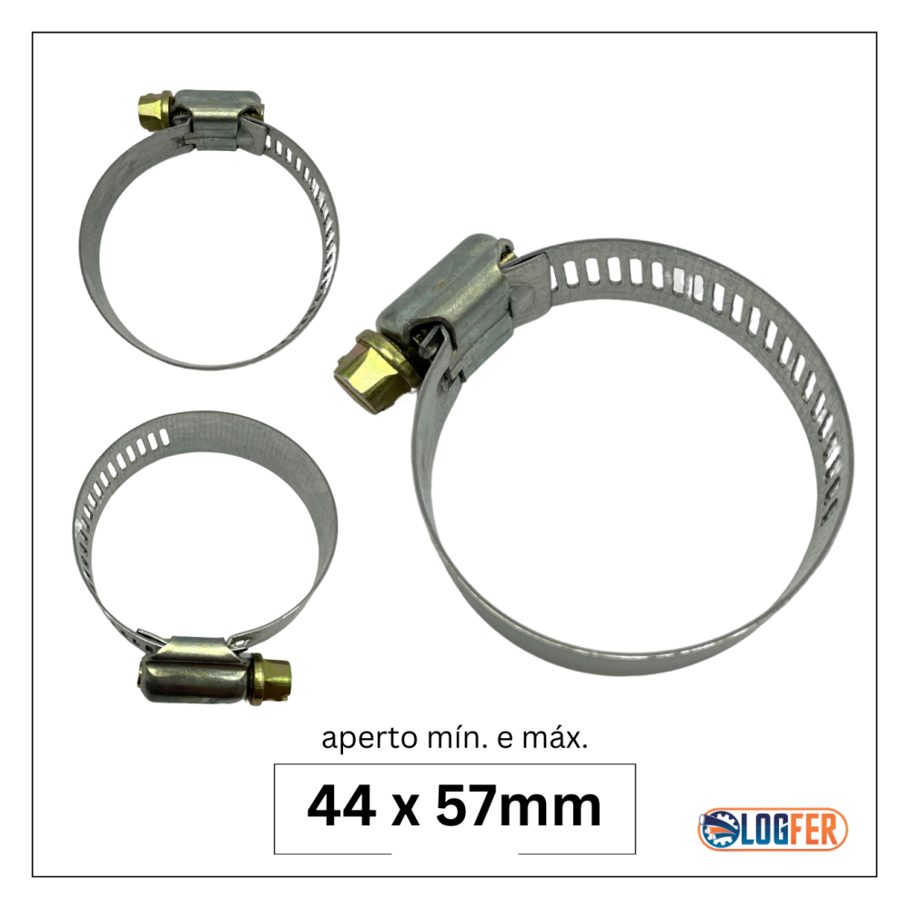 abraçadeira flexil carbono 44x57mm