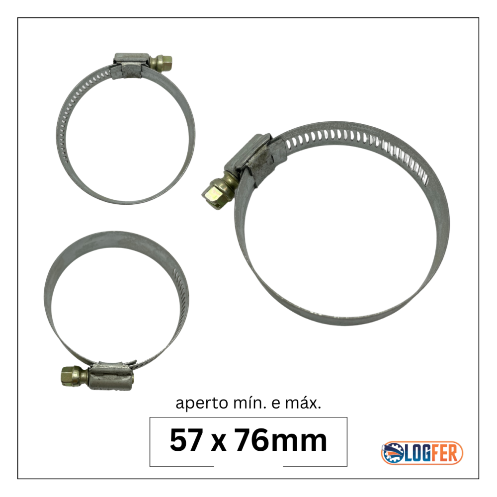 abraçadeira flexil carbono 57x76mm