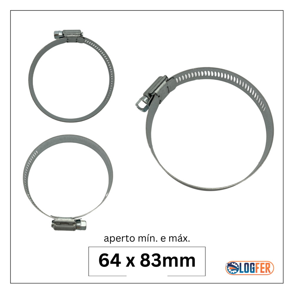 abraçadeira flexil carbono 64x83mm