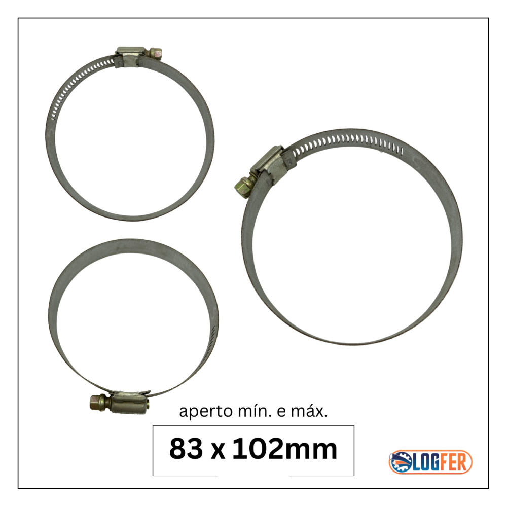 abraçadeira flexil carbono 83x102mm