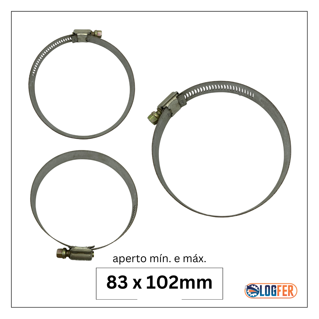 abraçadeira flexil carbono 83x102mm