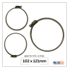 abraçadeira flexil inox 102x121mm