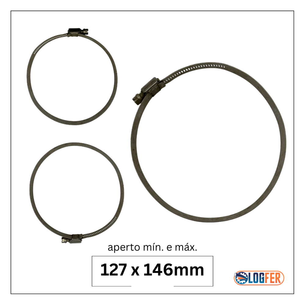 abraçadeira flexil inox 127x146mm