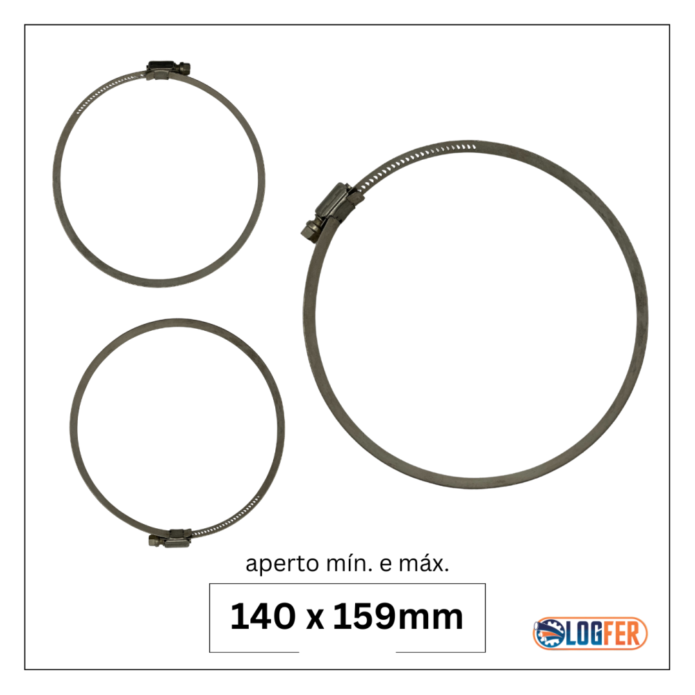 abraçadeira flexil inox 140x159mm