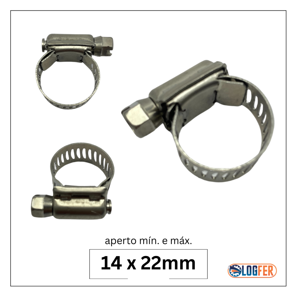 abraçadeira flexil inox 14x22mm