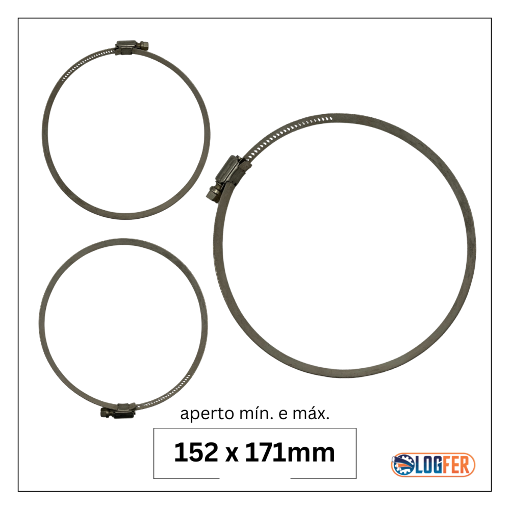 abraçadeira flexil inox 152x171mm