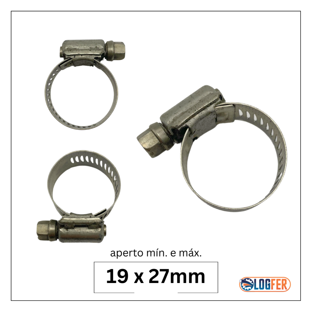 abraçadeira flexil inox 19x27mm
