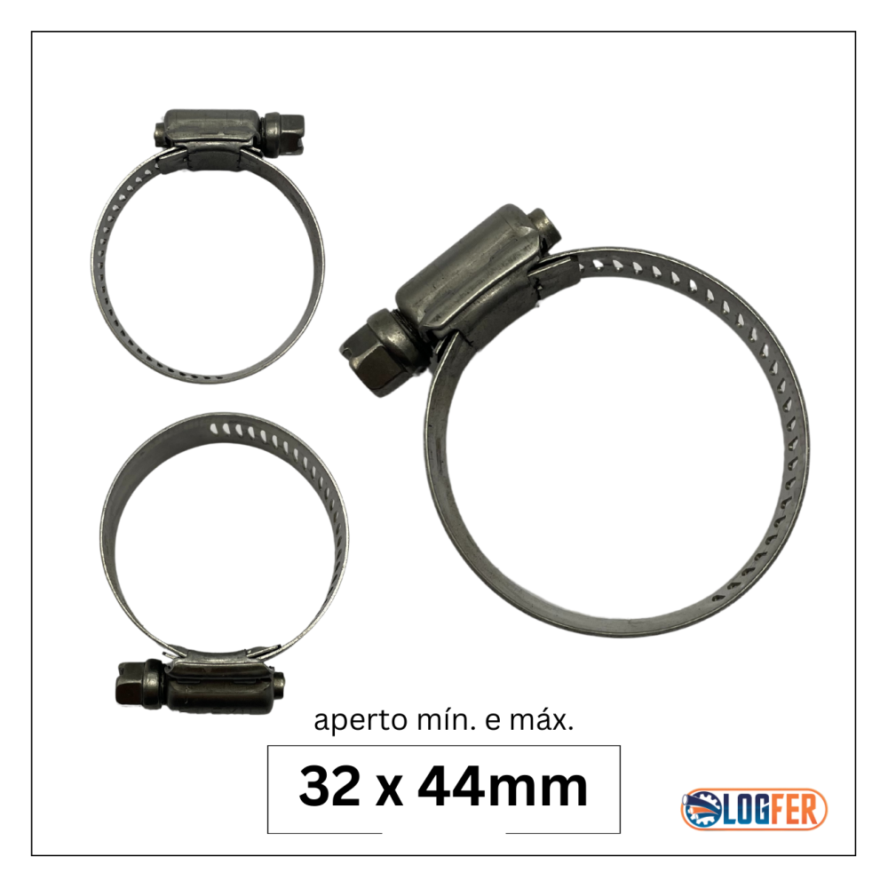 abraçadeira flexil inox 32x44mm