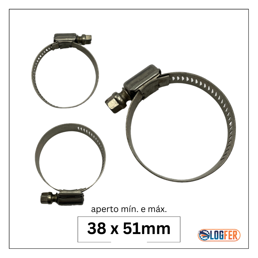 abraçadeira flexil inox 38x51mm