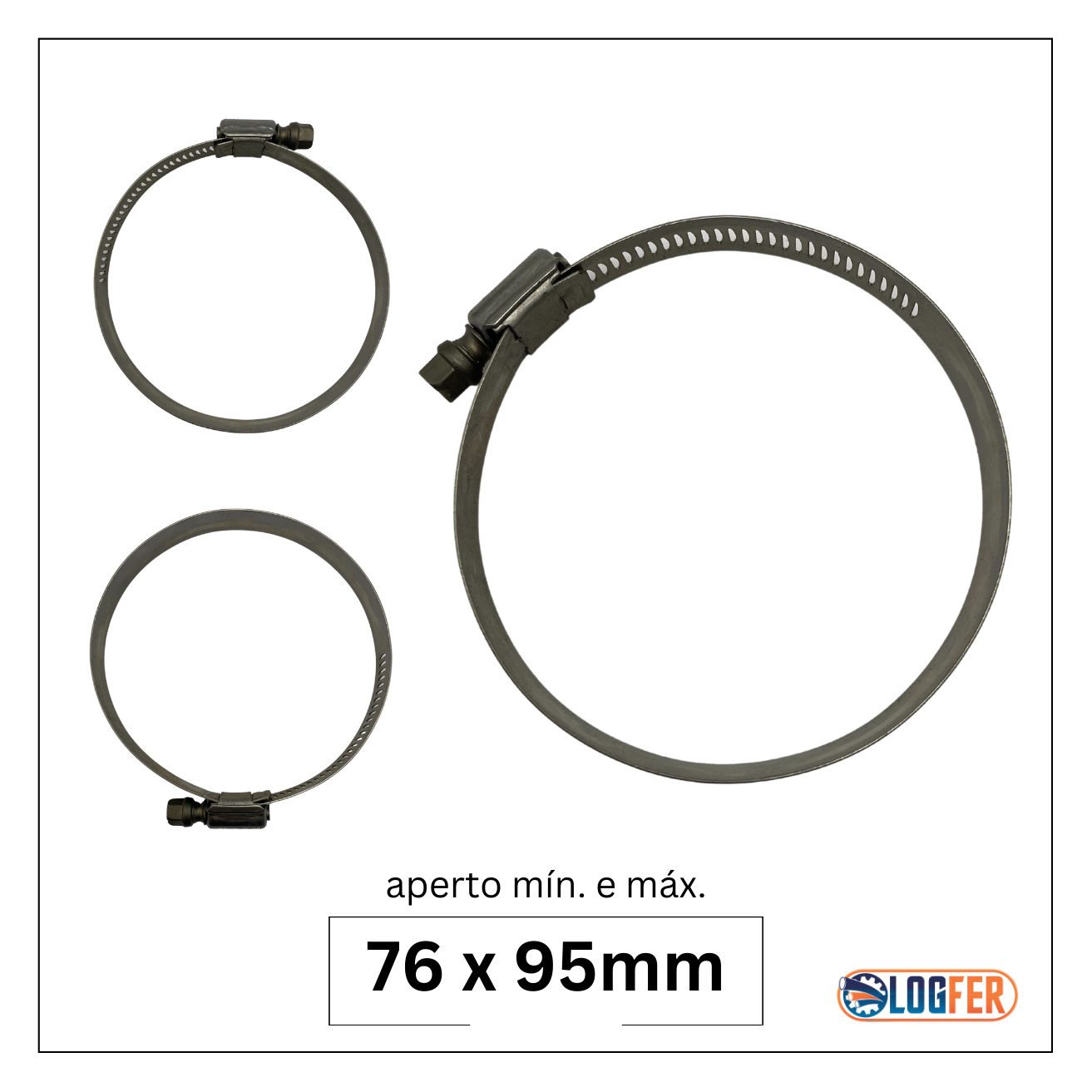 abraçadeira flexil inox 76x95mm