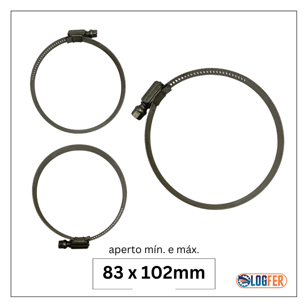 abraçadeira flexil inox 83x102mm
