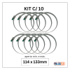 kit com 10 abraçadeiras flexil carbono 114x133mm