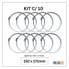 kit com 10 abraçadeiras flexil carbono 152x171mm