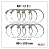 kit com 10 abraçadeira flexil carbono 89x108mm
