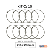 kit com 10 abraçadeiras flexil inox 216x235mm
