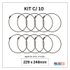 kit com 10 abraçadeiras flexil inox 229x248mm