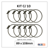 kit com 10 abraçadeiras flexil inox 89x108mm