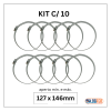 kit com 10 abraçadeiras flexil carbono 127x146mm