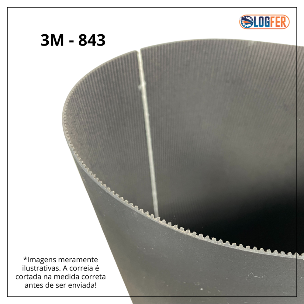 Correia Sinc Borr 3M 843 - perfil HTD
